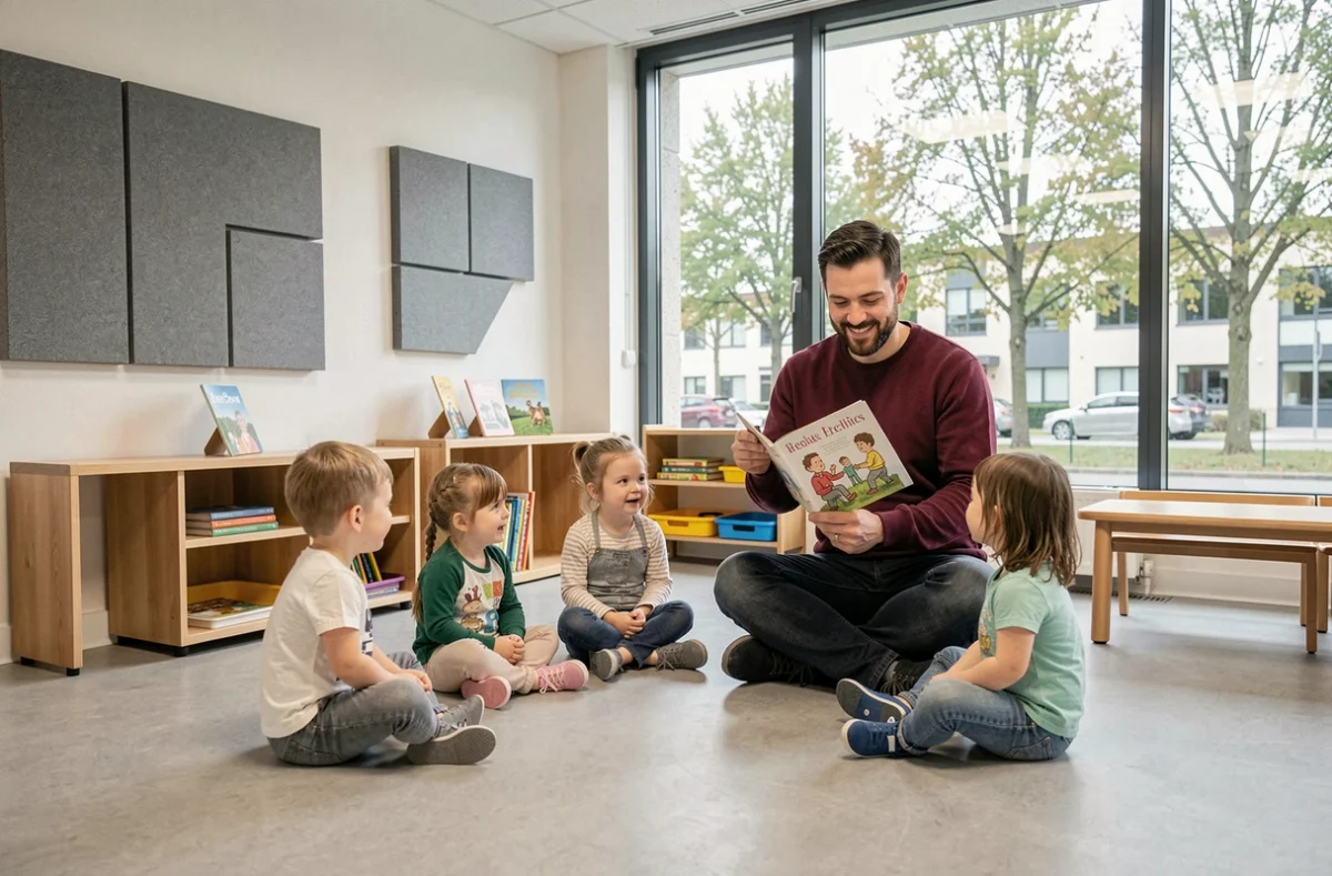 Séance de lecture à la crèche inter-entreprises Pirouette et Cacaouette à Lognes